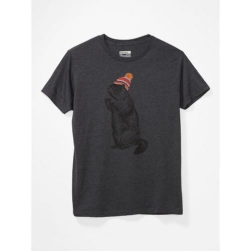 Marmot Pom Pom T-Shirts For Mens Black TSE598031